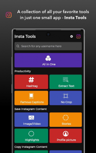 اسکرین شات برنامه Insta Tools - An Integrated Instagram Toolkit 1