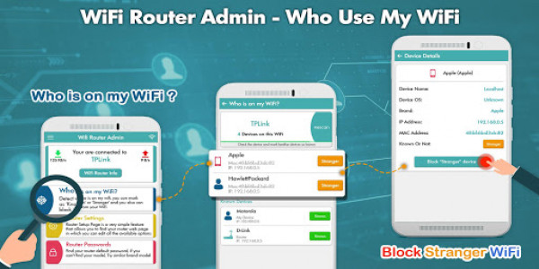 اسکرین شات برنامه WiFi Router Admin - Who Use My WiFi 1