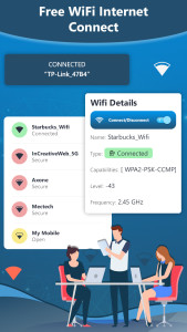 اسکرین شات 1 برنامه Find WiFi Connect to Internet