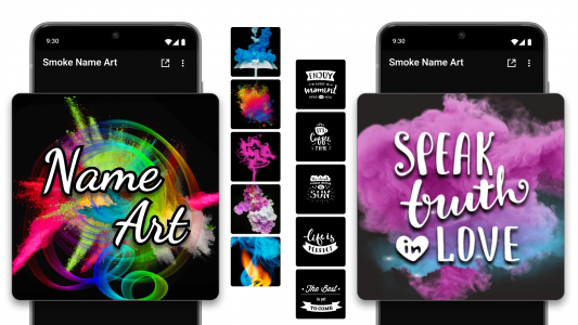 اسکرین شات برنامه Smoke Name Art Maker 1