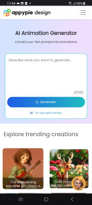 اسکرین شات 1 برنامه AI Animation Generator