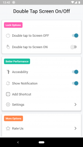 اسکرین شات برنامه Double Tap Screen on and off 1