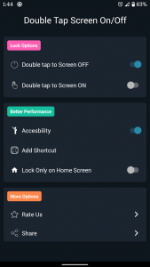 اسکرین شات برنامه Double Tap Screen on and off 6