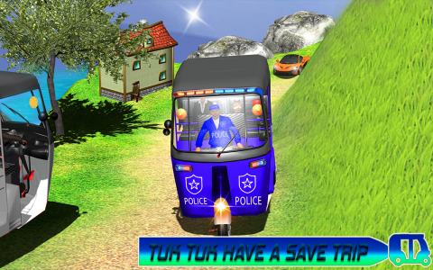 اسکرین شات برنامه Police Tuk Tuk Rickshaw Games 4