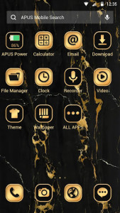 اسکرین شات برنامه Business Golden Black APUS Launcher theme 2