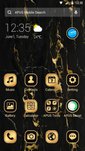 اسکرین شات برنامه Business Golden Black APUS Launcher theme 1