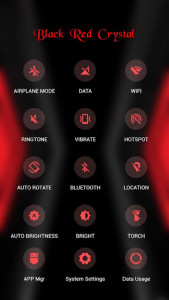 اسکرین شات برنامه Black Red Crystal APUS Launcher theme 3