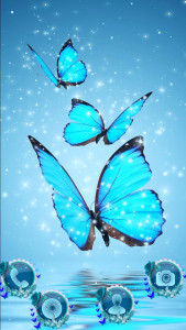 اسکرین شات برنامه Blue Fantasy Butterfly Theme 3