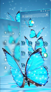 اسکرین شات برنامه Blue Fantasy Butterfly Theme 2