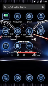 اسکرین شات برنامه Car Dashboard  APUS Launcher theme 2