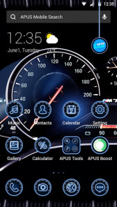 اسکرین شات برنامه Car Dashboard  APUS Launcher theme 1