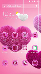 اسکرین شات برنامه Sweetheart-APUS Launcher theme 1