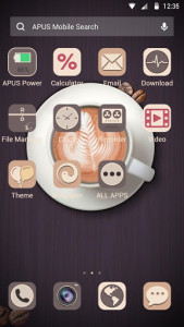 اسکرین شات برنامه Coffee time APUS Launcher Theme 2