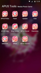 اسکرین شات برنامه Shine Red Heart Rose Love--APUS Launcher theme 4