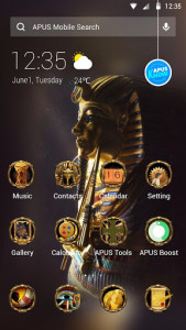 اسکرین شات برنامه Egypt Scenery Gold Mystery theme-APUS theme 1