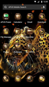 اسکرین شات برنامه Fire Leopard Wolf--APUS Launcher fashion theme 4