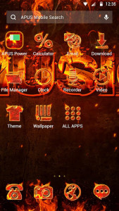 اسکرین شات برنامه Flame Music APUS Launcher theme 2