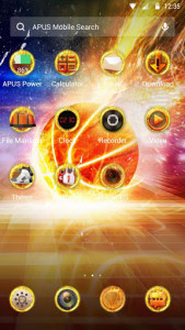 اسکرین شات برنامه Flaming blood basketball APUS stylish theme 2