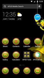 اسکرین شات برنامه Flowers-APUS Launcher theme 1