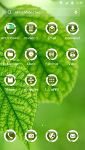 اسکرین شات برنامه Green|APUS Launcher theme 2