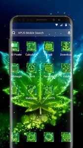 اسکرین شات برنامه Shine Green Leaf Theme & HD wallpapers 3