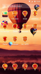 اسکرین شات برنامه Hot Air Balloon APUS Launcher theme 2