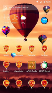 اسکرین شات برنامه Hot Air Balloon APUS Launcher theme 1