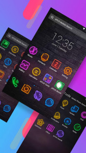 اسکرین شات برنامه Shine Neon Lights Theme & HD Wallpapers 2