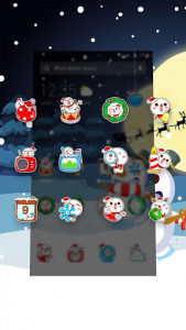 اسکرین شات برنامه Merry Christmas Cute Snowman-APUS Launcher theme 3