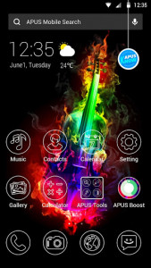 اسکرین شات برنامه Colorful Guitar Music theme 3