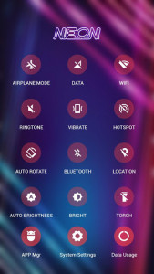 اسکرین شات برنامه Blue Purple Neon APUS Launcher theme 3