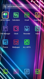 اسکرین شات برنامه Blue Purple Neon APUS Launcher theme 2