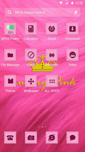 اسکرین شات برنامه Pink-APUS Launcher theme 2