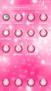 اسکرین شات برنامه Pink Dream-APUS Launcher theme 2