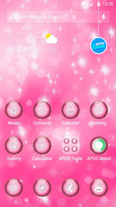 اسکرین شات برنامه Pink Dream-APUS Launcher theme 1