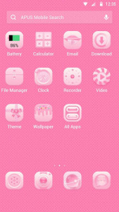 اسکرین شات برنامه Pink Girl-APUS Launcher theme 2