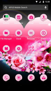 اسکرین شات برنامه Pink Heart Love-APUS Launcher stylish theme 2