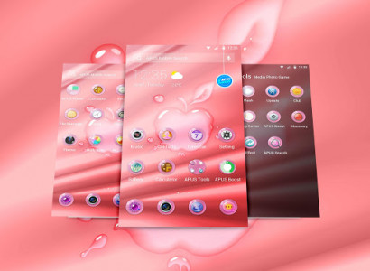 اسکرین شات برنامه Pink Phone -- APUS Launcher Free Theme 2