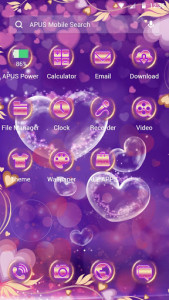 اسکرین شات برنامه Purple Love Flower- APUS Launcher Free Theme 5
