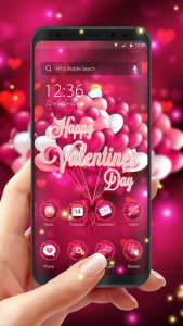 اسکرین شات برنامه Red Rose Valentines Day Theme—APUS Launcher 1