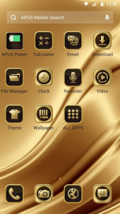 اسکرین شات برنامه Golden Silk APUS Launcher Theme 2