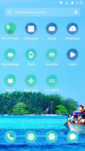 اسکرین شات برنامه Summer sea cool round icon -APUS Launcher theme 2