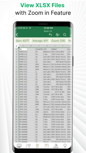 اسکرین شات 1 برنامه Xlsx File Reader & Xls Viewer