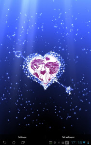 اسکرین شات برنامه Hearts live wallpaper 3