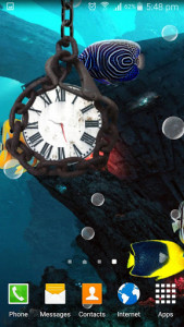 اسکرین شات برنامه Aquarium Live Wallpaper - Analog Clock 7