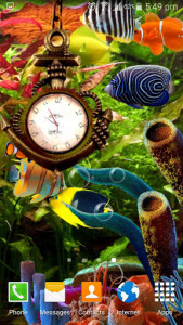 اسکرین شات برنامه Aquarium Live Wallpaper - Analog Clock 6