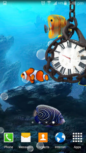 اسکرین شات برنامه Aquarium Live Wallpaper - Analog Clock 1