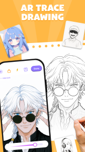 اسکرین شات 1 برنامه Draw Anime: Easy AR Drawing