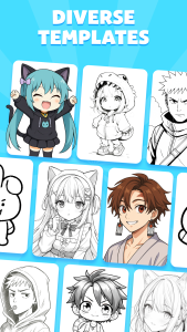 اسکرین شات 2 برنامه Draw Anime: Easy AR Drawing