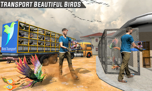 اسکرین شات برنامه Birds Transport Truck Simulator -Cage Truck Driver 1